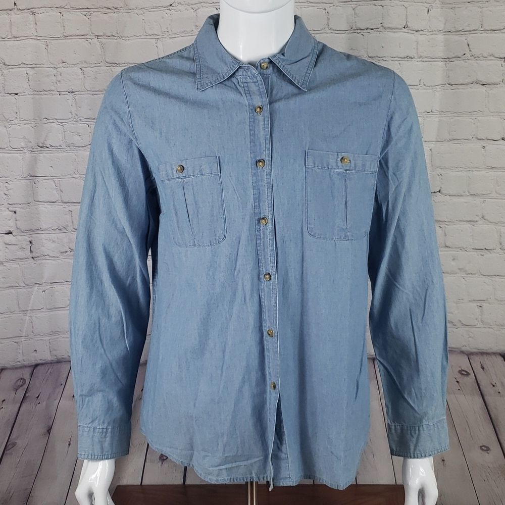 Orvis Size Large Long Sleeve Button-down Shirt 100% Cotton